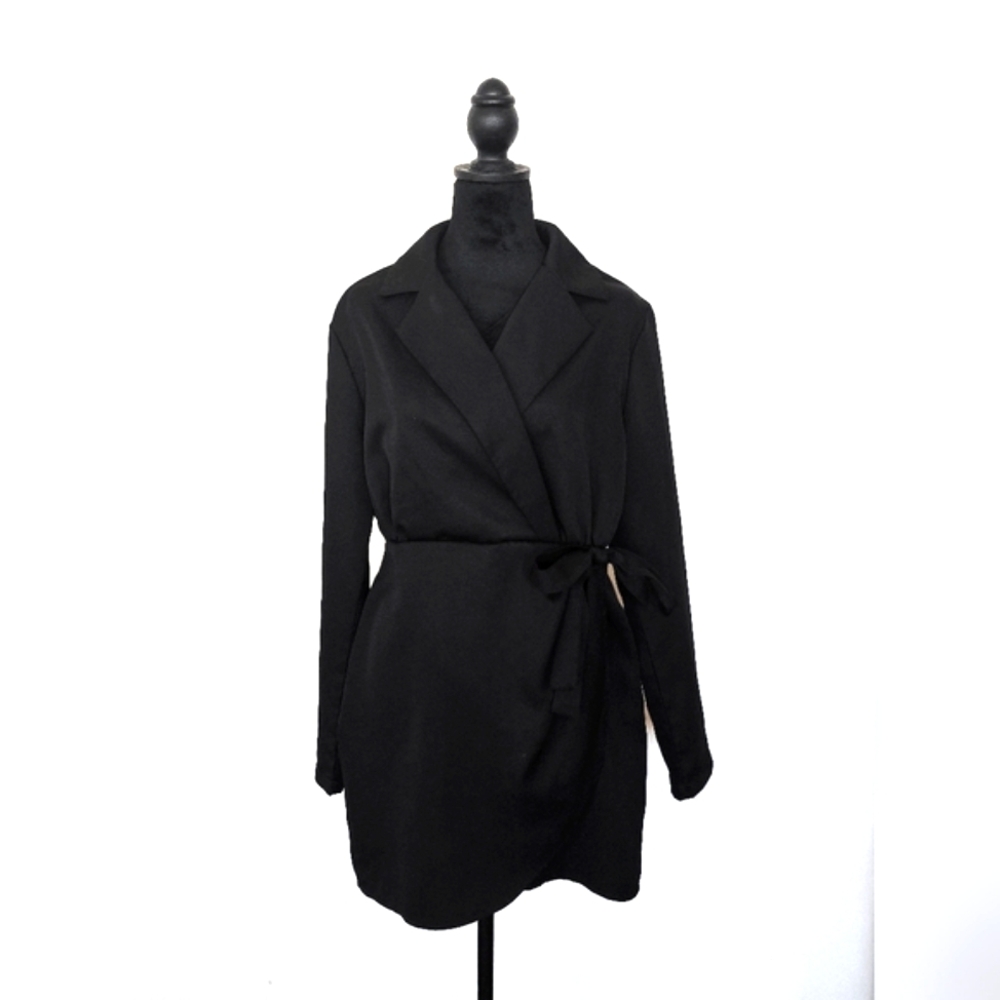 Elegant Black Wrap Dress